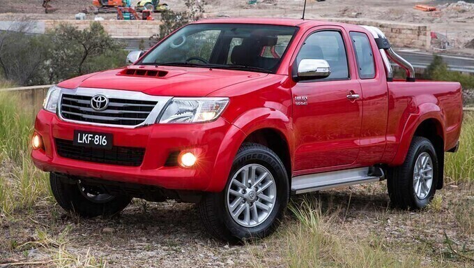 Toyota Hilux red Bakkie 